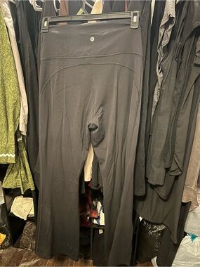 lululemon athletica Black Wide-Leg Yoga Leggings